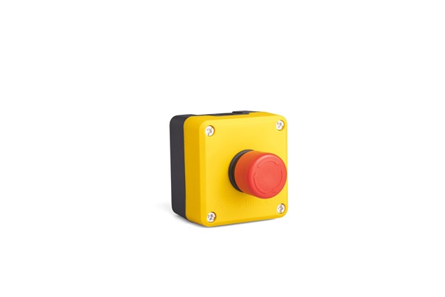 P Series Plastic 1 Hole BDE30 + C4BK (NC) Yellow-Black Control Box